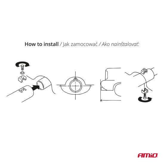 ΑΚΡΟ (ΜΠΟΥΚΑ) ΕΞΑΤΜΙΣΗΣ MT-028C AKR ΧΡΩΜΙΟ/CARBON Φ43>56 155x89mm AMIO - 1 ΤΕΜ.