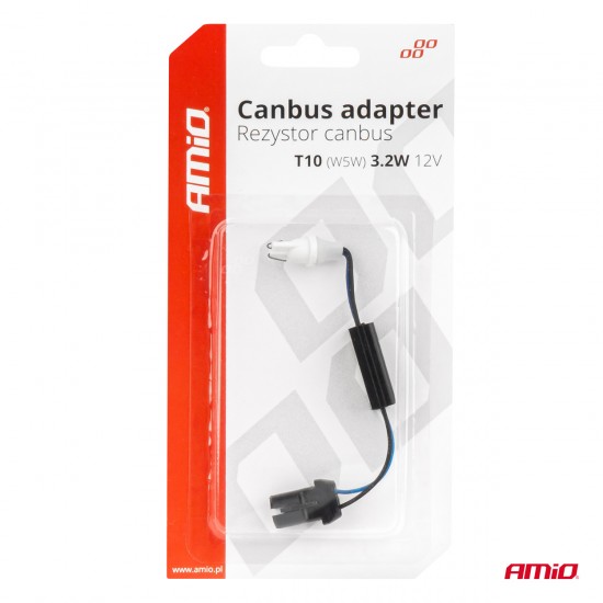 AMC-04087/AM - ΑΝΤΙΣΤΑΣΗ ΓΙΑ ΛΑΜΠΑΚΙΑ LED T10 W5W 12V 3.2W AMIO - 1 τεμ. ΑΝΤΙΣΤΑΣΗ ΓΙΑ ΛΑΜΠΑΚΙΑ LED T10 W5W 12V 3.2W AMIO - 1 τεμ.