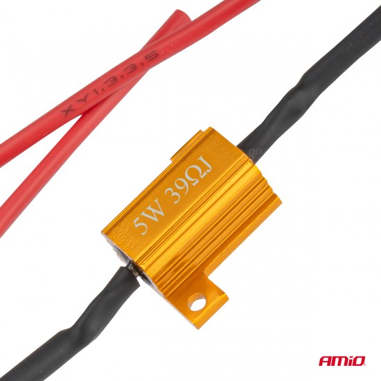 AMC-04090/AM - ΑΝΤΙΣΤΑΣΗ CAN-BUS 12V 5W 39Ω (CANCELLER) AMIO - 1 τεμ. ΑΝΤΙΣΤΑΣΗ CAN-BUS 12V 5W 39Ω (CANCELLER) AMIO - 1 τεμ.
