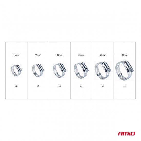 ΚΟΛΙΕΔΕΣ ΣΦΙΓΚΤΗΡΕΣ - ΔΙΑΦΟΡΑ ΜΕΓΕΘΗ ΑΤΣΑΛΙΝΟΙ AMIO - 34 τεμ.