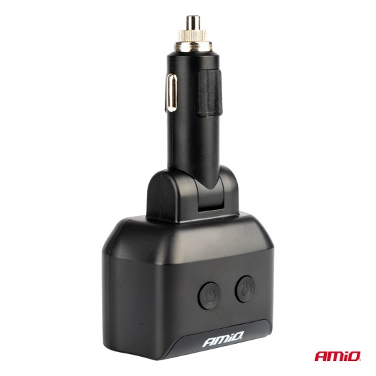 AMC-04173/AM - ΑΝΤΑΠΤΟΡΑΣ ΑΝΑΠΤΗΡΑ ΔΙΠΛΟΣ 12/24V ΜΕ ΒΟΛΤΟΜΕΤΡΟ ΜΕ 3 ΘΥΡΕΣ USB AMIO - 1 Τεμ. ΑΝΤΑΠΤΟΡΑΣ ΑΝΑΠΤΗΡΑ ΔΙΠΛΟΣ 12/24V ΜΕ ΒΟΛΤΟΜΕΤΡΟ ΜΕ 3 ΘΥΡΕΣ USB AMIO - 1 Τεμ.