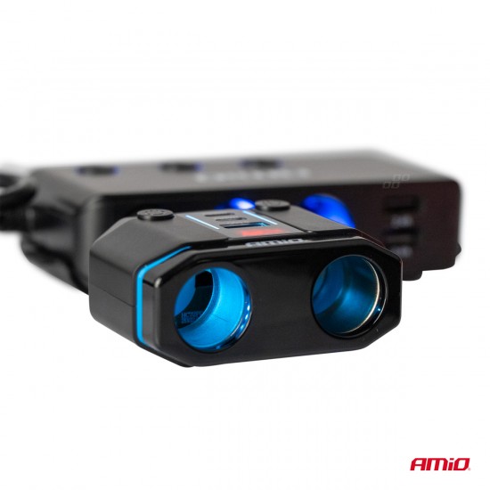 AMC-04174/AM - ΑΝΤΑΠΤΟΡΑΣ ΑΝΑΠΤΗΡΑ ΔΙΠΛΟΣ 12/24V ΜΕ ΒΟΛΤΟΜΕΤΡΟ ΜΕ 3 ΘΥΡΕΣ USB AMIO - 1 Τεμ. ΑΝΤΑΠΤΟΡΑΣ ΑΝΑΠΤΗΡΑ ΔΙΠΛΟΣ 12/24V ΜΕ ΒΟΛΤΟΜΕΤΡΟ ΜΕ 3 ΘΥΡΕΣ USB AMIO - 1 Τεμ.