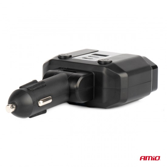 AMC-04174/AM - ΑΝΤΑΠΤΟΡΑΣ ΑΝΑΠΤΗΡΑ ΔΙΠΛΟΣ 12/24V ΜΕ ΒΟΛΤΟΜΕΤΡΟ ΜΕ 3 ΘΥΡΕΣ USB AMIO - 1 Τεμ. ΑΝΤΑΠΤΟΡΑΣ ΑΝΑΠΤΗΡΑ ΔΙΠΛΟΣ 12/24V ΜΕ ΒΟΛΤΟΜΕΤΡΟ ΜΕ 3 ΘΥΡΕΣ USB AMIO - 1 Τεμ.