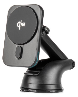 Amio - ΒΑΣΗ ΣΤΗΡΙΞΗΣ ΚΙΝΗΤΟΥ ΓΙΑ ΤΖΑΜΙ/ΤΑΜΠΛΟ ΜΑΓΝΗΤΙΚΗ ΜΕ ΑΣΥΡΜΑΤΗ ΦΟΡΤΙΣΗ QUICK CHARGE QI2 15W 360° - 1 Τεμ. (04181/AM)