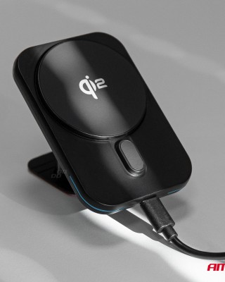 Amio - ΒΑΣΗ ΣΤΗΡΙΞΗΣ ΚΙΝΗΤΟΥ ΓΙΑ ΤΖΑΜΙ/ΤΑΜΠΛΟ ΜΑΓΝΗΤΙΚΗ ΜΕ ΑΣΥΡΜΑΤΗ ΦΟΡΤΙΣΗ QUICK CHARGE QI2 15W 360° - 1 Τεμ. (04181/AM)