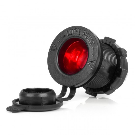 AMC-04219/AM - ΠΡΙΖΑ ΜΕ ΥΠΟΔΟΧΗ ΓΙΑ ΦΙΣ ΑΝΑΠΤΗΡΑ ΚΑΙ ΚΑΠΑΚΙ 12/24V ΜΕ ΚΟΚΚΙΝΟ LED ΦΩΣ ΜΑΥΡΗ ΑΔΙΑΒΡΟΧΗ ΑΜΙΟ - 1 τεμ. ΠΡΙΖΑ ΜΕ ΥΠΟΔΟΧΗ ΓΙΑ ΦΙΣ ΑΝΑΠΤΗΡΑ ΚΑΙ ΚΑΠΑΚΙ 12/24V ΜΕ ΚΟΚΚΙΝΟ LED ΦΩΣ ΜΑΥΡΗ ΑΔΙΑΒΡΟΧΗ ΑΜΙΟ - 1 τεμ.