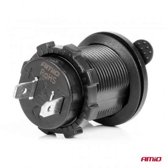 AMC-04219/AM - ΠΡΙΖΑ ΜΕ ΥΠΟΔΟΧΗ ΓΙΑ ΦΙΣ ΑΝΑΠΤΗΡΑ ΚΑΙ ΚΑΠΑΚΙ 12/24V ΜΕ ΚΟΚΚΙΝΟ LED ΦΩΣ ΜΑΥΡΗ ΑΔΙΑΒΡΟΧΗ ΑΜΙΟ - 1 τεμ. ΠΡΙΖΑ ΜΕ ΥΠΟΔΟΧΗ ΓΙΑ ΦΙΣ ΑΝΑΠΤΗΡΑ ΚΑΙ ΚΑΠΑΚΙ 12/24V ΜΕ ΚΟΚΚΙΝΟ LED ΦΩΣ ΜΑΥΡΗ ΑΔΙΑΒΡΟΧΗ ΑΜΙΟ - 1 τεμ.