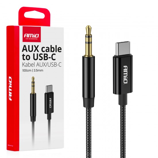 AMC-04294/AM - ΚΑΛΩΔΙΟ ΣΥΝΔΕΣΗΣ ΑΝΤΑΠΤΟΡΑΣ ΑΠΟ USB-C ΣΕ AUX MINI JACK 3.5mm 1m AMIO - 1 Τεμ. ΚΑΛΩΔΙΟ ΣΥΝΔΕΣΗΣ ΑΝΤΑΠΤΟΡΑΣ ΑΠΟ USB-C ΣΕ AUX MINI JACK 3.5mm 1m AMIO - 1 Τεμ.