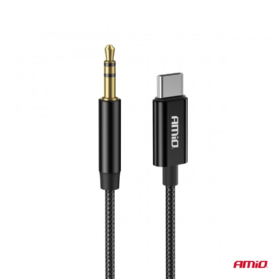 AMC-04294/AM - ΚΑΛΩΔΙΟ ΣΥΝΔΕΣΗΣ ΑΝΤΑΠΤΟΡΑΣ ΑΠΟ USB-C ΣΕ AUX MINI JACK 3.5mm 1m AMIO - 1 Τεμ. ΚΑΛΩΔΙΟ ΣΥΝΔΕΣΗΣ ΑΝΤΑΠΤΟΡΑΣ ΑΠΟ USB-C ΣΕ AUX MINI JACK 3.5mm 1m AMIO - 1 Τεμ.