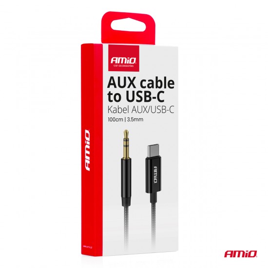 AMC-04294/AM - ΚΑΛΩΔΙΟ ΣΥΝΔΕΣΗΣ ΑΝΤΑΠΤΟΡΑΣ ΑΠΟ USB-C ΣΕ AUX MINI JACK 3.5mm 1m AMIO - 1 Τεμ. ΚΑΛΩΔΙΟ ΣΥΝΔΕΣΗΣ ΑΝΤΑΠΤΟΡΑΣ ΑΠΟ USB-C ΣΕ AUX MINI JACK 3.5mm 1m AMIO - 1 Τεμ.