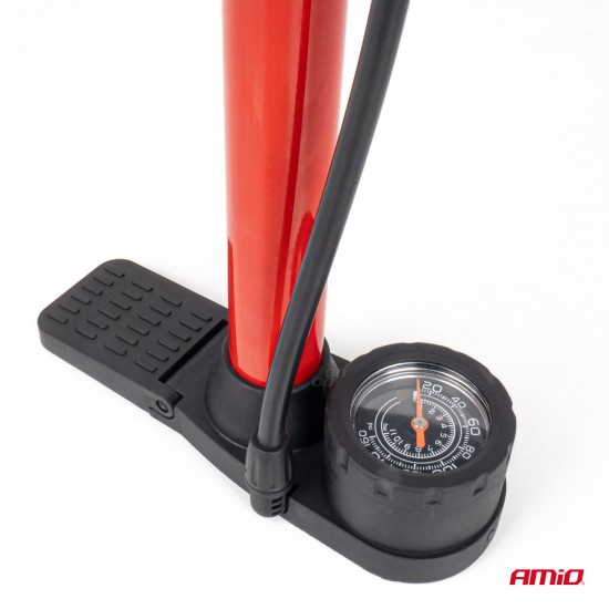 ΤΡΟΜΠΑ ΑΕΡΟΣ ΠΟΔΗΛΑΤΟΥ ΔΑΠΕΔΟΥ/ΧΕΙΡΟΣ ΑΛΟΥΜΙΝΙΟΥ ΜΕ ΜΑΝΟΜΕΤΡΟ MINI PU08 1ΤΕΜ. AMIO