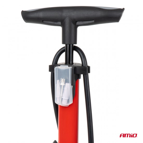 ΤΡΟΜΠΑ ΑΕΡΟΣ ΠΟΔΗΛΑΤΟΥ ΔΑΠΕΔΟΥ/ΧΕΙΡΟΣ ΑΛΟΥΜΙΝΙΟΥ ΜΕ ΜΑΝΟΜΕΤΡΟ MINI PU08 1ΤΕΜ. AMIO