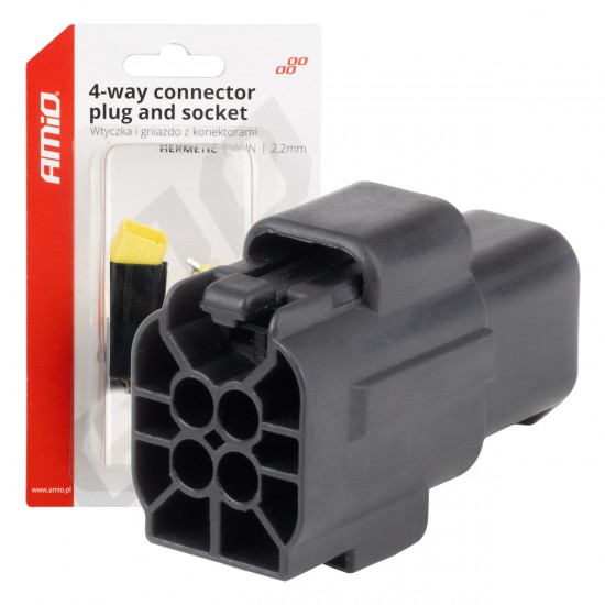 AMC-04348/AM - ΦΙΣΑ ΣΥΝΔΕΣΗΣ ΜΕ ΥΠΟΔΟΧΗ 4 PIN Φ2,2mm ΑΔΙΑΒΡΟΧΗ AMIO - 1 τεμ. ΦΙΣΑ ΣΥΝΔΕΣΗΣ ΜΕ ΥΠΟΔΟΧΗ 4 PIN Φ2,2mm ΑΔΙΑΒΡΟΧΗ AMIO - 1 τεμ.