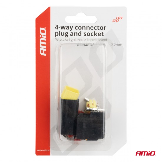 AMC-04348/AM - ΦΙΣΑ ΣΥΝΔΕΣΗΣ ΜΕ ΥΠΟΔΟΧΗ 4 PIN Φ2,2mm ΑΔΙΑΒΡΟΧΗ AMIO - 1 τεμ. ΦΙΣΑ ΣΥΝΔΕΣΗΣ ΜΕ ΥΠΟΔΟΧΗ 4 PIN Φ2,2mm ΑΔΙΑΒΡΟΧΗ AMIO - 1 τεμ.
