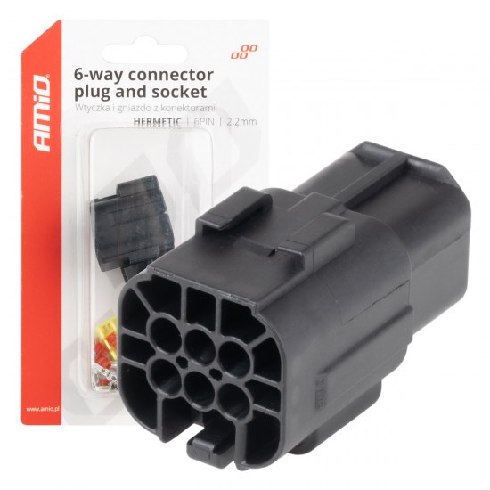 AMC-04349/AM - ΦΙΣΑ ΣΥΝΔΕΣΗΣ ΜΕ ΥΠΟΔΟΧΗ 6 PIN Φ2,2mm ΑΔΙΑΒΡΟΧΗ AMIO - 1 τεμ. ΦΙΣΑ ΣΥΝΔΕΣΗΣ ΜΕ ΥΠΟΔΟΧΗ 6 PIN Φ2,2mm ΑΔΙΑΒΡΟΧΗ AMIO - 1 τεμ.