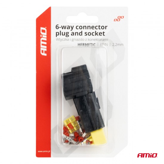 AMC-04349/AM - ΦΙΣΑ ΣΥΝΔΕΣΗΣ ΜΕ ΥΠΟΔΟΧΗ 6 PIN Φ2,2mm ΑΔΙΑΒΡΟΧΗ AMIO - 1 τεμ. ΦΙΣΑ ΣΥΝΔΕΣΗΣ ΜΕ ΥΠΟΔΟΧΗ 6 PIN Φ2,2mm ΑΔΙΑΒΡΟΧΗ AMIO - 1 τεμ.