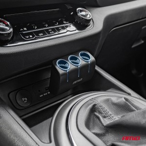 Amio - ΑΝΤΑΠΤΟΡΑΣ ΑΝΑΠΤΗΡΑ 12/24V 120W ΜΑΥΡΟΣ/3 ΘΕΣΕΙΣ/ΠΕΡΙΣΤΡΟΦΗ 90 ΜΟΙΡΩΝ - 1 Τεμ. (04358/AM)