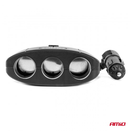 AMC-04362/AM - ΑΝΤΑΠΤΟΡΑΣ ΑΝΑΠΤΗΡΑ 12/24V 100W ΜΑΥΡΟΣ/3 ΘΕΣΕΙΣ/2xUSB-A /ΚΟΥΜΠΙ ON-OFF/ΚΑΛΩΔΙΟ 70cm AMIO - 1 Τεμ. ΑΝΤΑΠΤΟΡΑΣ ΑΝΑΠΤΗΡΑ 12/24V 100W ΜΑΥΡΟΣ/3 ΘΕΣΕΙΣ/2xUSB-A /ΚΟΥΜΠΙ ON-OFF/ΚΑΛΩΔΙΟ 70cm AMIO - 1 Τεμ.