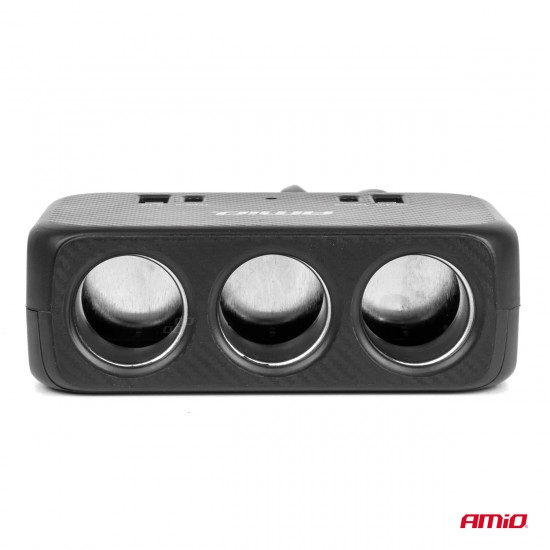 AMC-04365/AM - ΑΝΤΑΠΤΟΡΑΣ ΑΝΑΠΤΗΡΑ 12/24V 120W ΜΑΥΡΟΣ/3 ΘΕΣΕΙΣ/1xUSB-A+1xUSB-C QC 4.0 ΤΑΧΕΙΑΣ ΦΟΡΤΙΣΗΣ/ΚΑΛΩΔΙΟ 80cm AMIO - 1 Τεμ. ΑΝΤΑΠΤΟΡΑΣ ΑΝΑΠΤΗΡΑ 12/24V 120W ΜΑΥΡΟΣ/3 ΘΕΣΕΙΣ/1xUSB-A+1xUSB-C QC 4.0 ΤΑΧΕΙΑΣ ΦΟΡΤΙΣΗΣ/ΚΑΛΩΔΙΟ 80cm AMIO - 1 Τεμ.