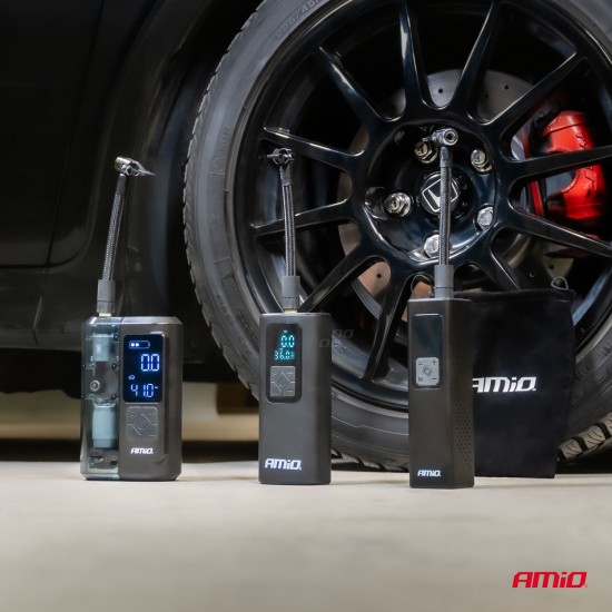 ΚΟΜΠΡΕΣΕΡ ΑΕΡΑ 12V 10BAR 150PSI 20L/MIN 100W ΜΕ ΨΗΦΙΑΚΗ ΟΘΟΝΗ & ΦΑΚΟ LED AMIO 1ΤΕΜ.