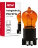 Amio - Λάμπα Αλογόνου PWY24W 12V 24W Amber (Πορτοκαλί) Βάση WP3.3x14.5-4 για Φλας  - 1 τεμ.(04410/AM)