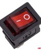 Amio - Διακόπτης Rocker 12/24V 20A με Κόκκινο Φωτισμό – Για Οχήματα & Βιομηχανικές Εφαρμογές - 1 τεμ. (04440/AM)