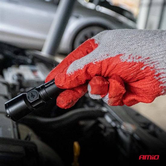 Amio - Γάντια Εργασίας Βαμβακερά με επικάλυψη λάτεξ μέγεθος No.9 γκρι/κόκκινο για Φορτηγά - 1 ζεύγος (04630/MB)