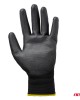 Amio - Γάντια Εργασίας ελαστικά με επικάλυψη πολυουρεθάνης χρώμα μαύρο μέγεθος No.10 - 2 ζευγ. (04633/AM)