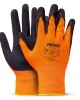 Amio - Γάντια Εργασίας με επικάλυψη αφρού λάτεξ χρώμα πορτοκαλί/μαύρο μέγεθος No.10 - 2 ζευγ. (04641/AM)