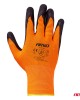 Amio - Γάντια Εργασίας με επικάλυψη αφρού λάτεξ χρώμα πορτοκαλί/μαύρο μέγεθος No.10 - 2 ζευγ. (04641/AM)