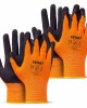 Amio - Γάντια Εργασίας με επικάλυψη αφρού λάτεξ χρώμα πορτοκαλί/μαύρο μέγεθος No.10 - 2 ζευγ. (04641/AM)