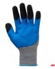 Amio - Γάντια Εργασίας με επικάλυψη αφρού λάτεξ χρώμα γκρι/γαλάζιο/μαύρο μέγεθος No.9 - 2 ζευγ. (04644/AM)