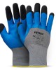 Amio - Γάντια Εργασίας με επικάλυψη αφρού λάτεξ χρώμα γκρι/γαλάζιο/μαύρο μέγεθος No.10 - 2 ζευγ. (04645/AM)