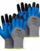 Amio - Γάντια Εργασίας με επικάλυψη αφρού λάτεξ χρώμα γκρι/γαλάζιο/μαύρο μέγεθος No.10 - 2 ζευγ. (04645/AM)