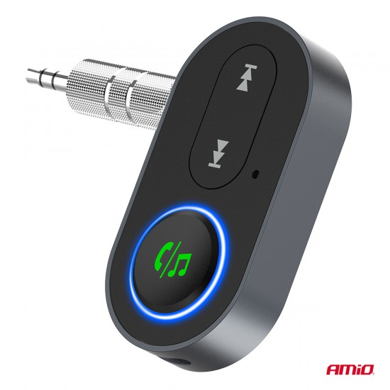 Amio - Bluetooth Δέκτης (Receiver) για Ασύρματη Μετάδοση Ήχου με υποδοχή Mini Jack 3.5mm για Αυτοκίνητα και Ηχοσυστήματα - 1 τεμ. (04658/AM)