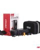 Amio - Φορητός Εκκινητής Μπαταρίας (Jump Starter) 4 σε 1 με ενσωματωμένο Κομπρεσέρ Αέρα, Powerbank και Φακό LED τάση λειτουργίας 12V με χωρητικότητα 12Ah και μέγιστο ρεύμα εκκίνησης 1600A για Επιβατικά Αυτοκίνητα - 1 τεμ. (04677/AM)