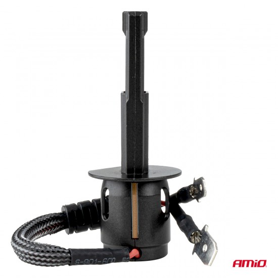 Amio - Λαμπτήρες LED F25 PRO Black Edition H1 68W 12-24V Full CAN Bus με Φωτεινότητα 7646lm σε Ψυχρό Λευκό 6000K για Επιβατικά Αυτοκίνητα & Φορτηγά - Σετ 2 τεμ. (04717/AM)