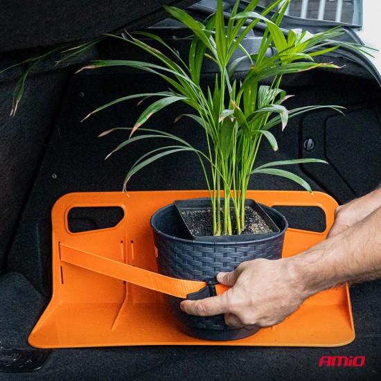 Amio - Διαχωριστικό/Σταθεροποιητής Αντικειμένων 4 Θέσεων Πορτ Μπαγκάζ Αντιολισθητικό διάσταση 46x19x14cm χρώμα πορτοκαλί - 1 τεμ (04769/AM)