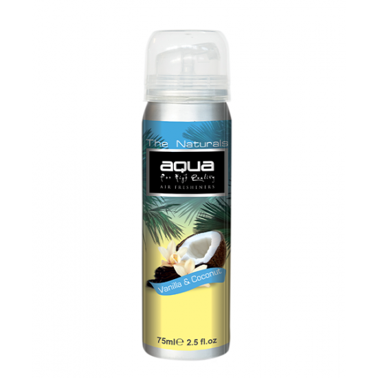 ΑΡΩΜΑΤΙΚΟ ΑΥΤΟΚΙΝΗΤΟΥ ΣΕ ΣΠΡΕΙ (SPRAY)  ΜΕ ΑΡΩΜΑ ΚΑΡΥΔΑ & ΒΑΝΙΛΙΑ FRUITS SERIES 75ml AQUA - 1 TEM.