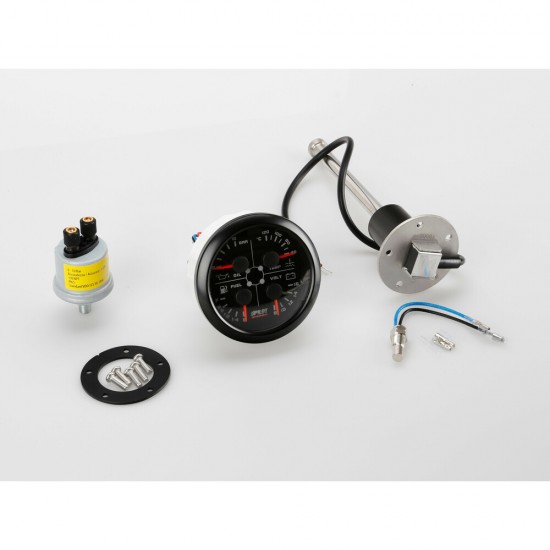 Lampa - Αναλογικό Όργανο 4-σε-1 85mm – Βολτόμετρο / Θερμοκρασία Νερού / Πίεση Λαδιού & Καύσιμο - 1 τεμ. (L1014.2)