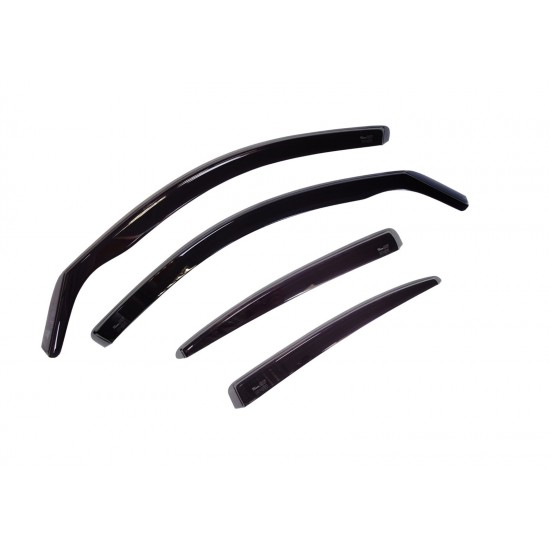 Heko - Ανεμοθραύστες για BMW X2 II U10 5 Doors 2023+ Σετ Αυτοκινήτου Απο Εύκαμπτο Φιμέ Πλαστικό - 4 τεμ. (ΑΝΕΜ.SET11011)