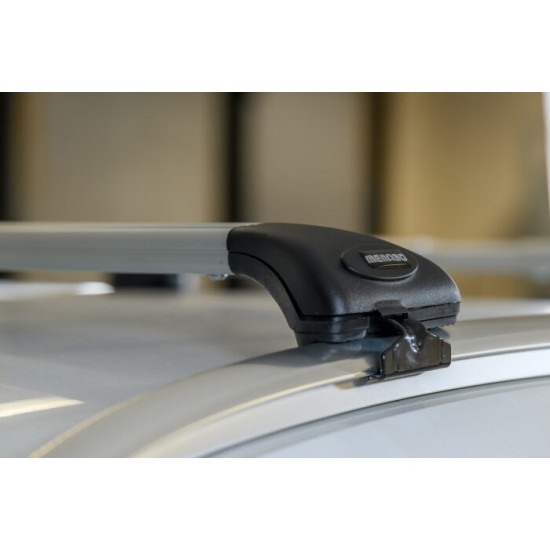 MENABO ΠΤΥΣΣΟΜΕΝΕΣ ΜΠΑΡΕΣ ΟΡΟΦΗΣ ΑΛΟΥΜΙΝΙΟΥ ARIETE 81.5-119.5 cm ΣΕ ΑΣΗΜΙ ΧΡΩΜΑ ΓΙΑ BMW Serie 3 (G21) Touring 5 doors 2019> ΜΕ FLUSH RAILS 5.5 cm max - 2 ΤΕΜ. (12060/MB)