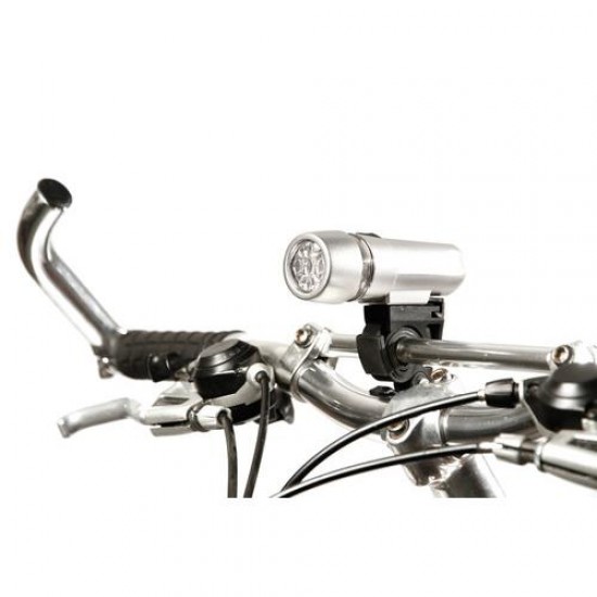 AMC-9356.9-LB - Φως εμπρός ποδηλάτου SPECIALIST ασημί 5led 3 χρήσεων Φως εμπρός ποδηλάτου SPECIALIST ασημί 5led 3 χρήσεων