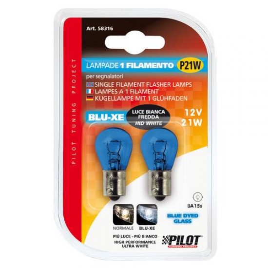 AMC-5831.6-LM - P21W 12V 21W BA15s μονοπολικό BLU-XENON P21W 12V 21W BA15s μονοπολικό BLU-XENON