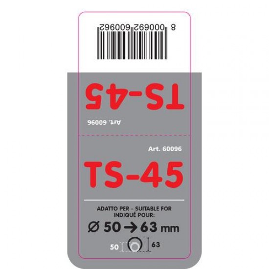 AMC-L6009.6 - ΑΚΡΟ ΕΞΑΤΜΙΣΗΣ TS-45 50-63mm - ΛΟΞΟ 90 ΜΟΙΡΕΣ ΑΚΡΟ ΕΞΑΤΜΙΣΗΣ TS-45 50-63mm - ΛΟΞΟ 90 ΜΟΙΡΕΣ