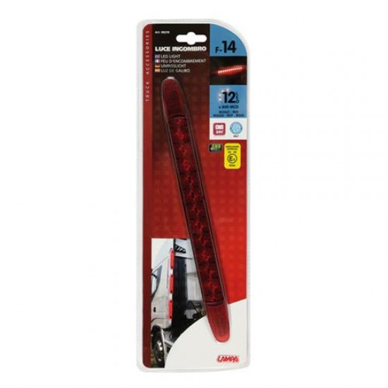 AMC-L9837.8 - Φως Θέσεως 24V 12LED 28cm Κόκκινο Αδιάβροχο Φως Θέσεως 24V 12LED 28cm Κόκκινο Αδιάβροχο