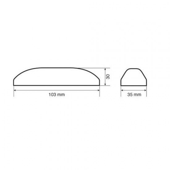 AMC-L9887.6 - Φως Φορτηγού 24V 3LED Πορτοκαλί 103x35mm Φως Φορτηγού 24V 3LED Πορτοκαλί 103x35mm