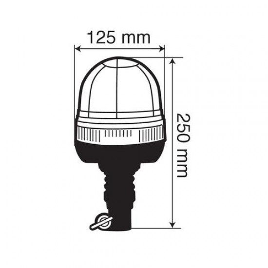 AMC-L7300.7 - Φάρος βιδωτός Ελαστικός RL-3 12V/24V με DIN 125x250mm Φάρος βιδωτός Ελαστικός RL-3 12V/24V με DIN 125x250mm