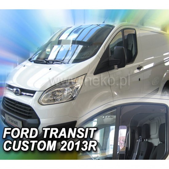 ΑΝΕΜΟΘΡΑΥΣΤΕΣ ΓΙΑ FORD TRANSIT CUSTOM 2D/4D 2012+ ΖΕΥΓΑΡΙ  VAN ΑΠΟ ΕΥΚΑΜΠΤΟ ΦΙΜΕ ΠΛΑΣΤΙΚΟ HEKO - 2 ΤΕΜ.