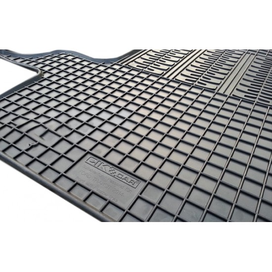 ΜΑΡΚΕ ΠΑΤΑΚΙΑ ΣΕ ΣΚΑΦΗ ΛΑΣΤΙΧΟ ΓΙΑ FORD TRANSIT 2/3ΘΕΣΙΟ 2014+ / TOURNEO CUSTOM 2/3ΘΕΣΙΟ 2012+ (1Η ΣΕΙΡΑ ΚΑΘΙΣΜΑΤΩΝ) ΣΕ ΜΑΥΡΟ ΧΡΩΜΑ ΧΩΡΙΣ ΚΟΥΜΠΩΜΑΤΑ CIK - 3 ΤΕΜ.